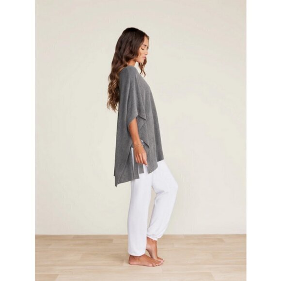 💕BAREFOOT DREAMS💕 Side-Tie Hi-Low Poncho ~ Olive Branch 1X NWOT - Picture 3 of 11